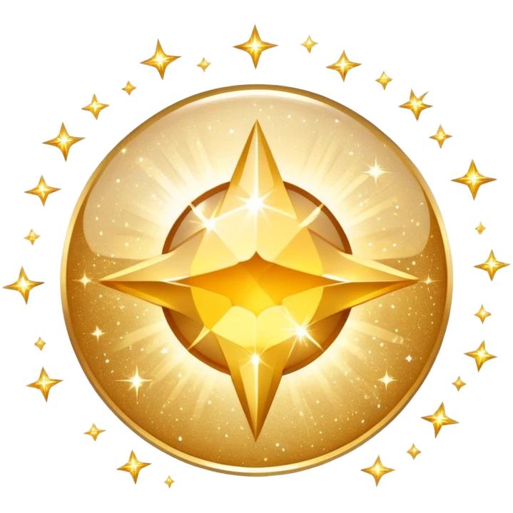 shiny sparkle icon surrounded by extra sparkles emoji