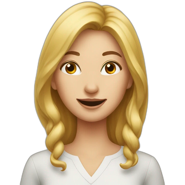 Une femme au dent de lapin  emoji