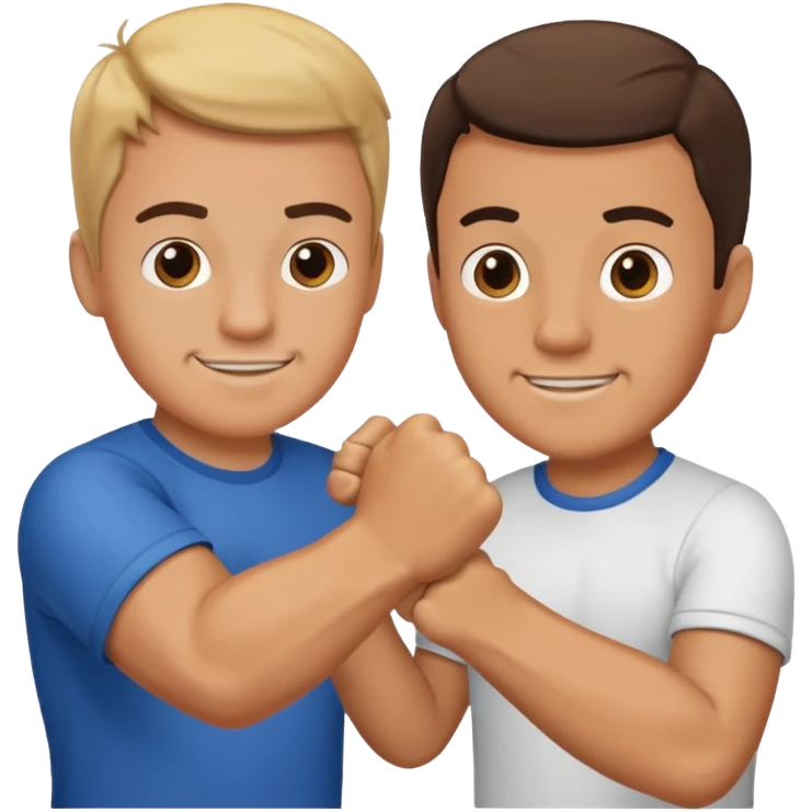 father and son fist bump with a happy hard as background emoji