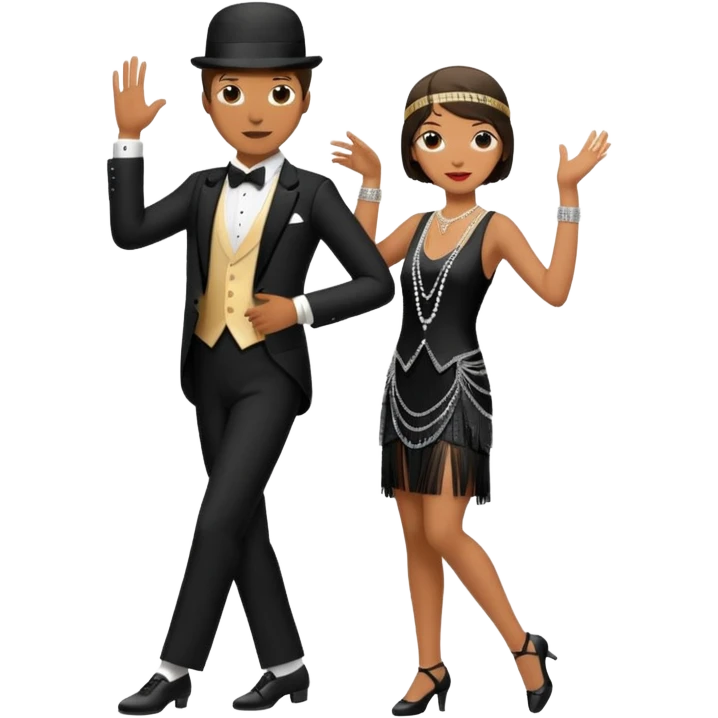 a pair of dancing jazzers emoji