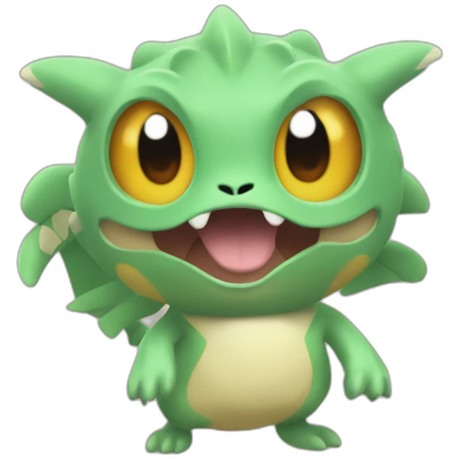 Gendar pokemon saying hello emoji