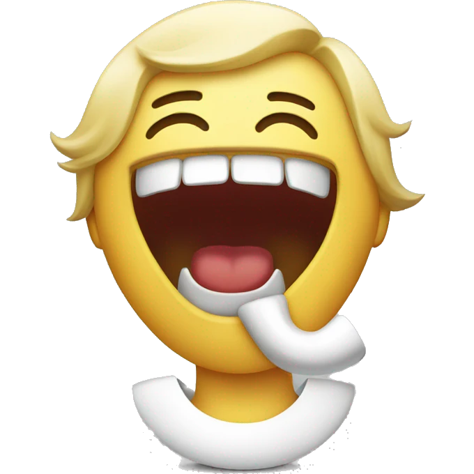 Phone in the mouth emoji