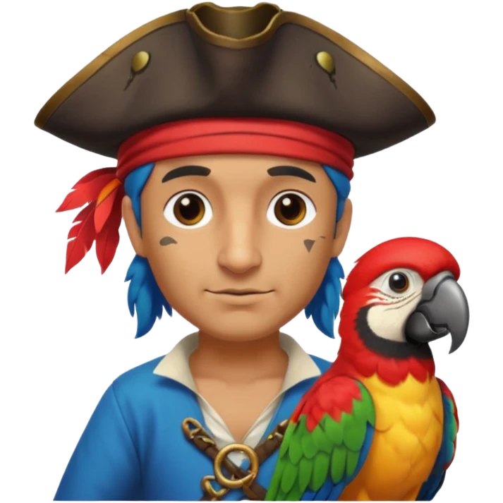 pirate and parrot emoji