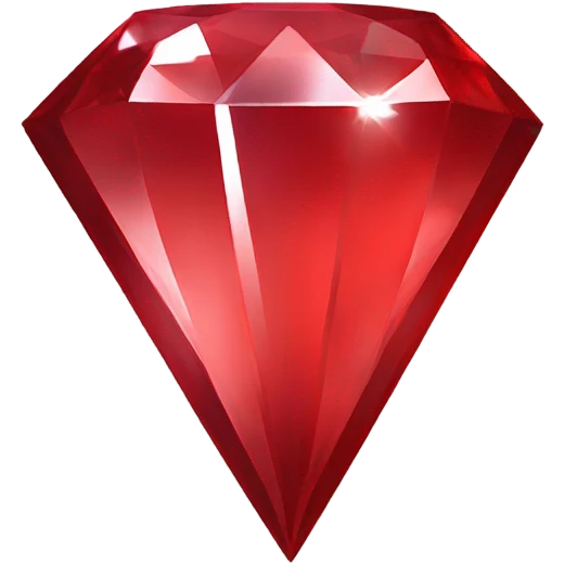 red diamond with red transparent wings  emoji