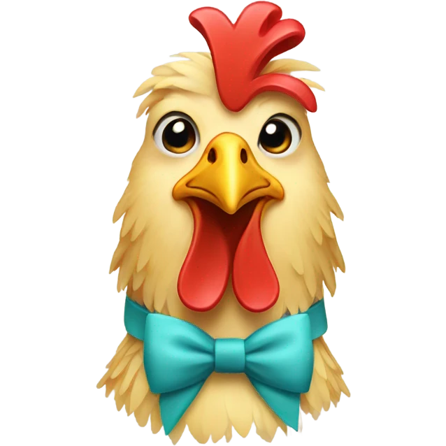 Chicken with a bow  emoji