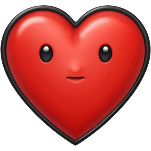 Red heart wearing a black collar emoji