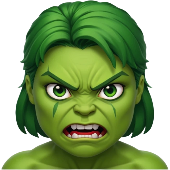 female hulk face only emoji