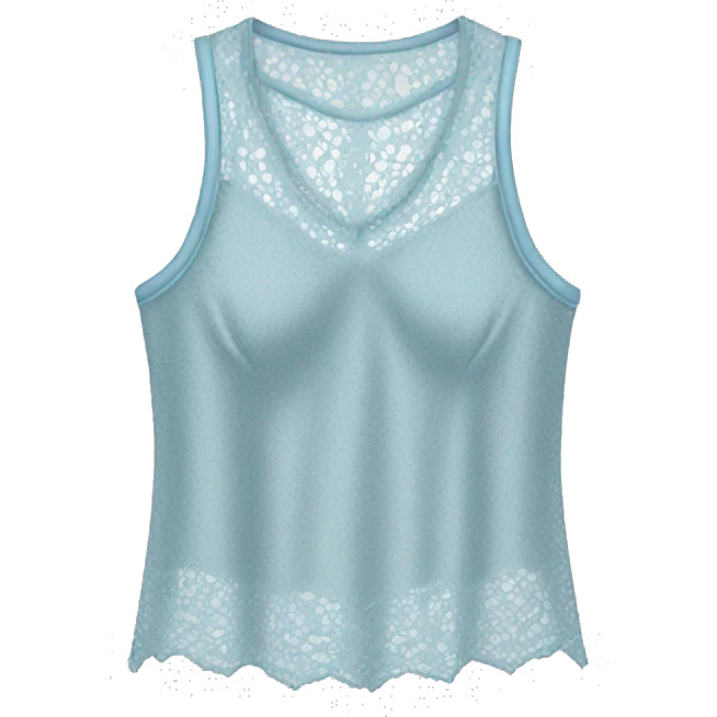Light blue lace top  emoji