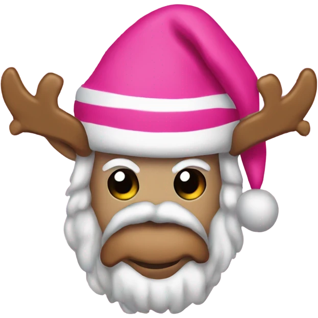Pink santa claus hay emoji