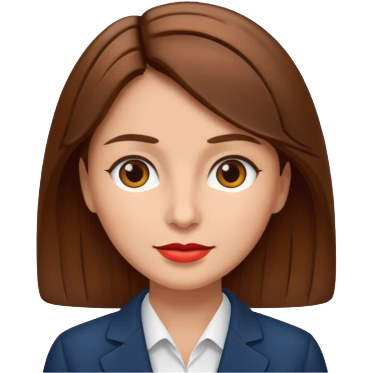 economist woman, brown hair emoji