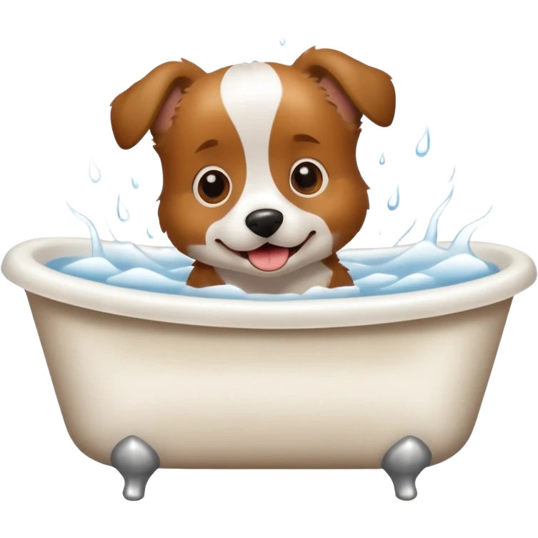 Bathing dog emoji