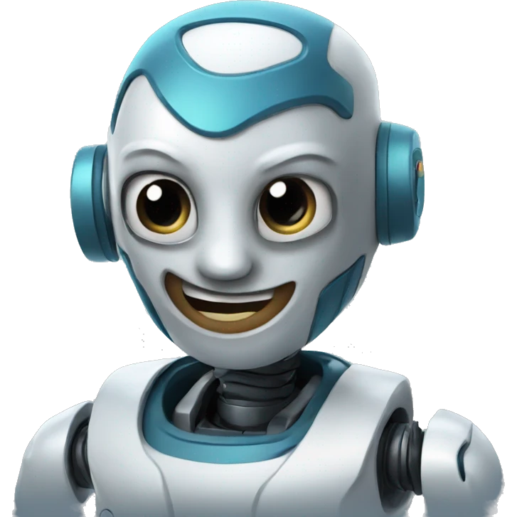 robot wave hi  emoji