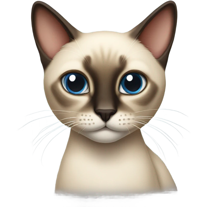 Siamese cat with the word stray written across emoji