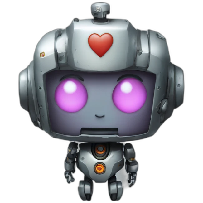 Corazon estilo robot emoji