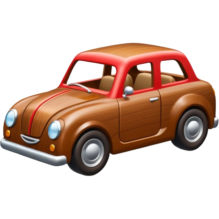 wood toy car emoji