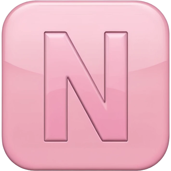 Netflix aesthetic "N" logo in pastel pink emoji