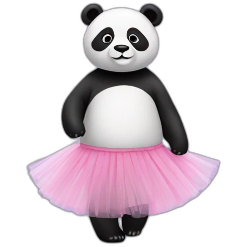 un panda en tutu emoji