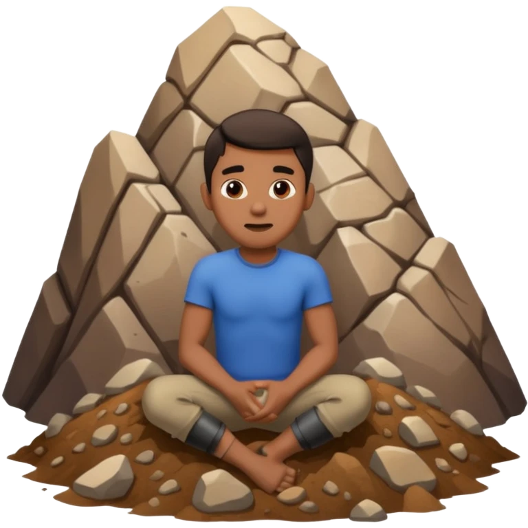 homme qui une montagne coincé dans les fesse emoji