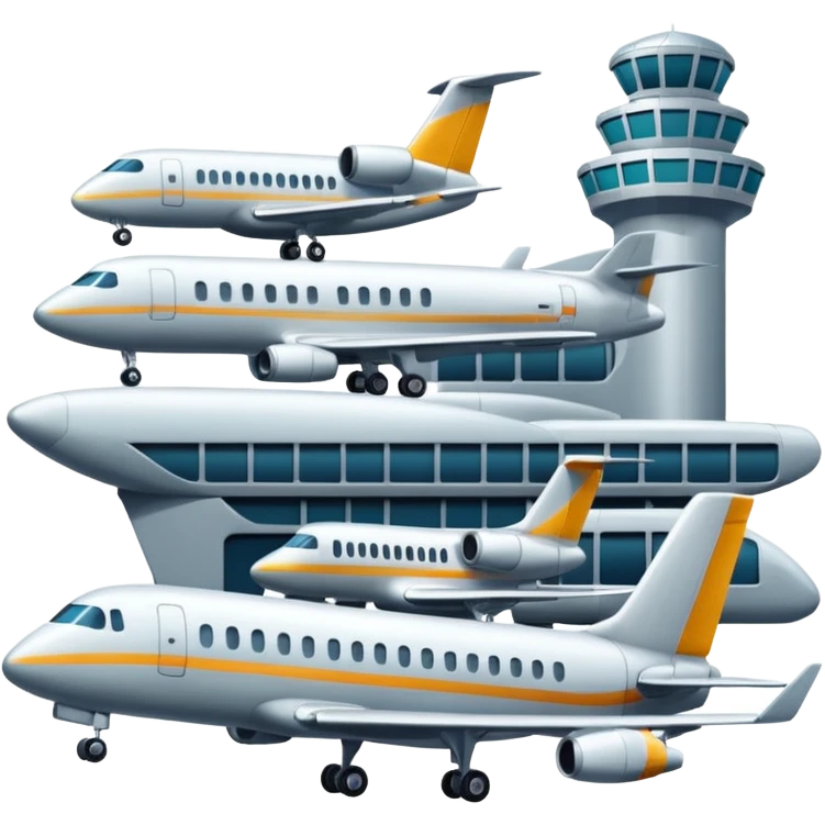planes next to terminal building emoji