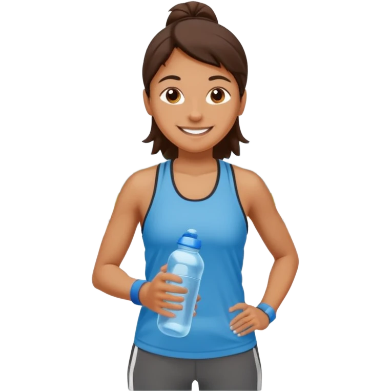 Jogger with water bottle, Park Visitors. emoji