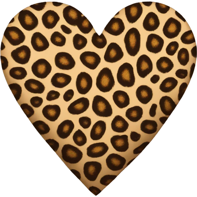 Leopard print heart emoji