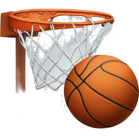 Bouncing basketball emoji