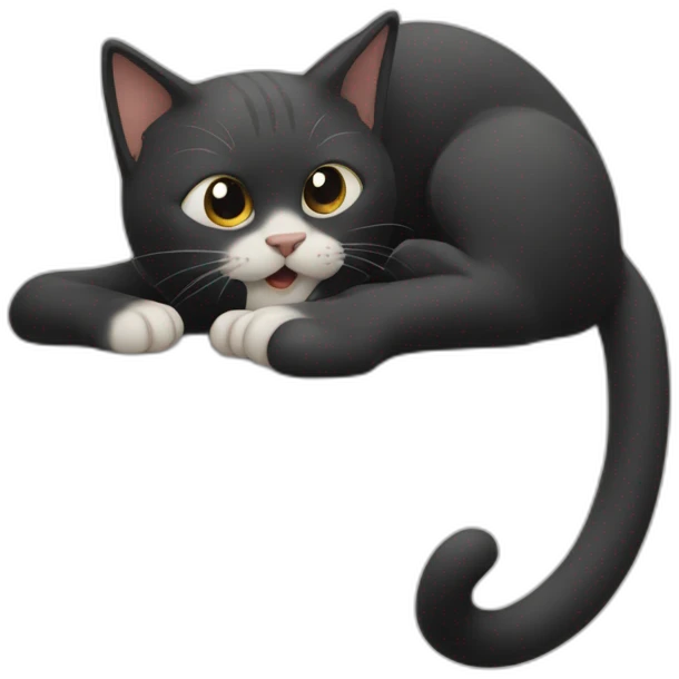 cat scratches his butt emoji