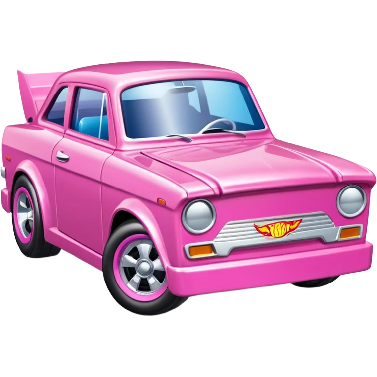 Машинка HotWheels розового цвета в классической упаковке HotWheels. emoji