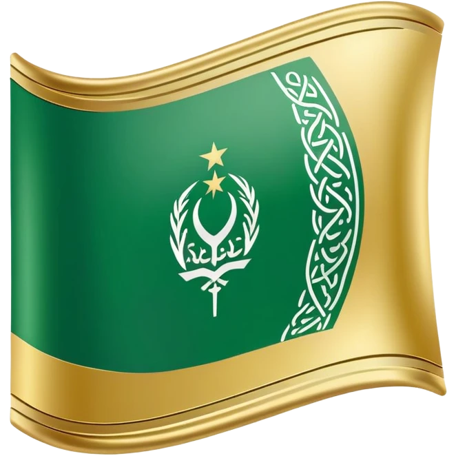 Saudi Arabian flag with microchip emoji