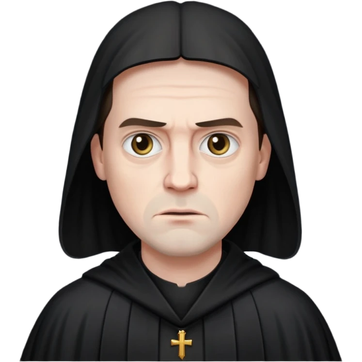 A preacher who's actually a demon.... but Noone knows it yet, in the style of your bleeding skull art. Dark gritty and menacing emoji