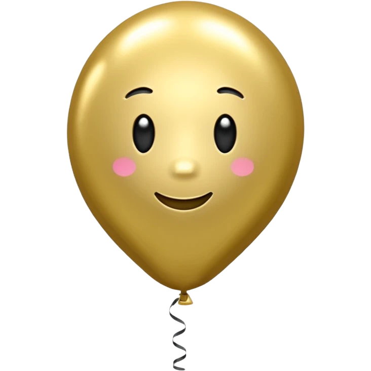 gold balloon without face emoji