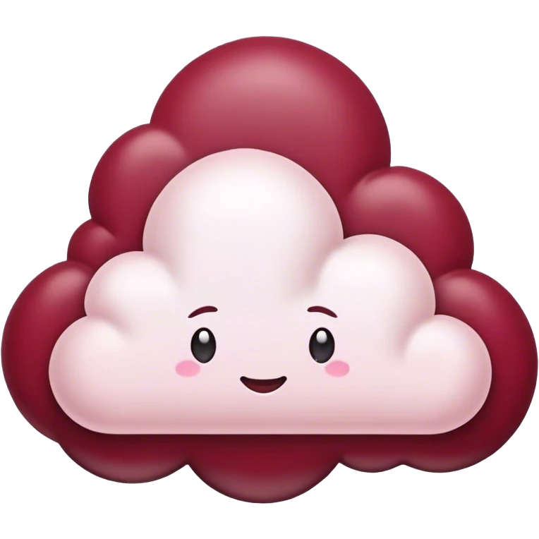 burgundy cloud emoji