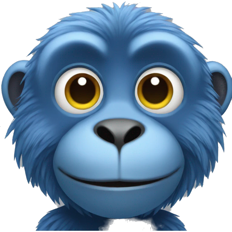 Blue monkey  emoji