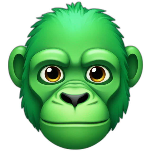 Green Pixel Gorilla emoji