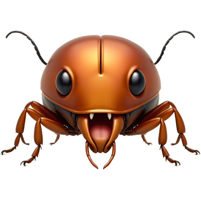 Cinematic Adorable Yawning Beetle Portrait Emoji, Head tilted slightly with a dramatic, wide-open yawn, showcasing a small, intricately armored form with softly drooping elytra and sleepy, half-closed eyes, Simplified yet irresistibly cute features, highly detailed, glowing with a soft, cozy metallic glow, high shine, relaxed yet expressive, stylized with a dash of whimsical natural charm, soft glowing outline, capturing the essence of a drowsy beetle that appears ready to stretch and yawn its way out of the screen! emoji