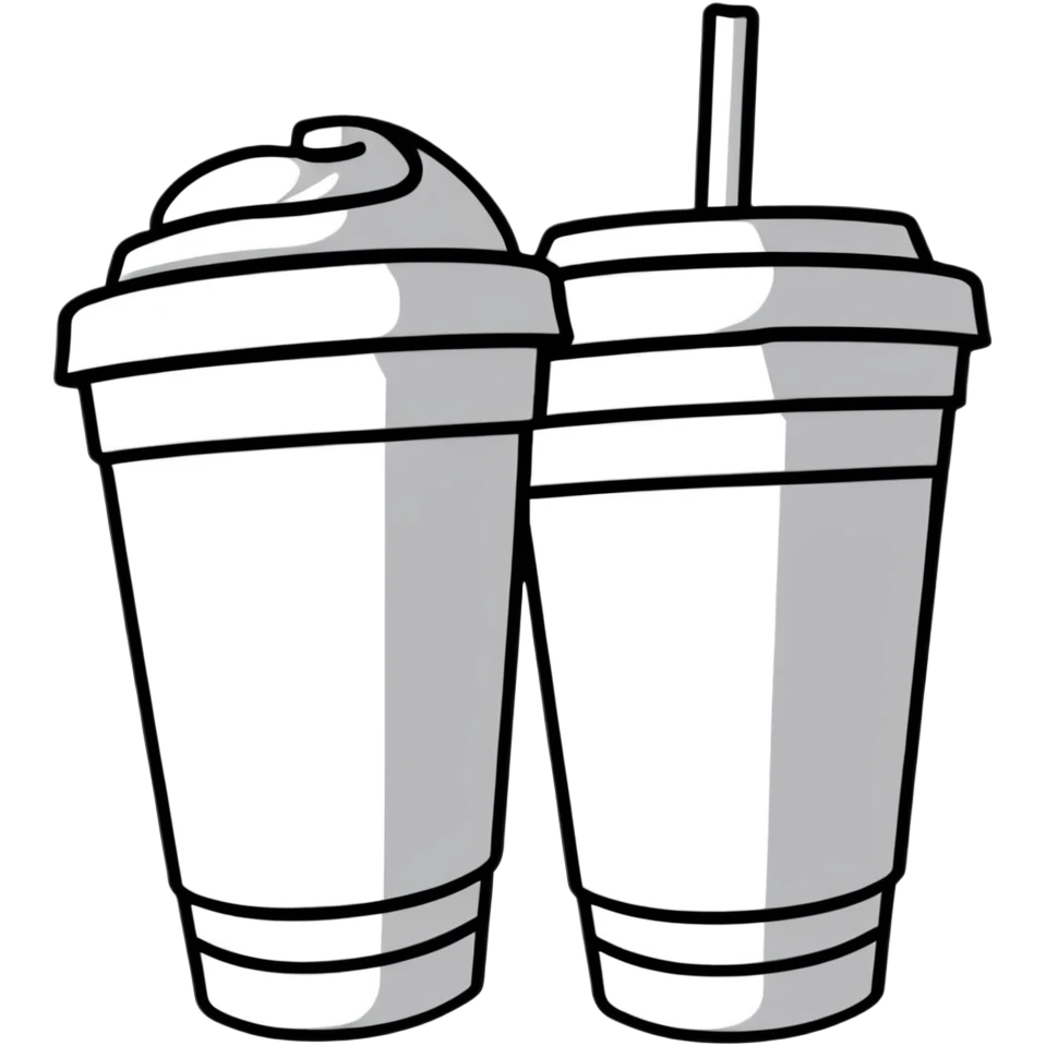 two styrofoam cups emoji