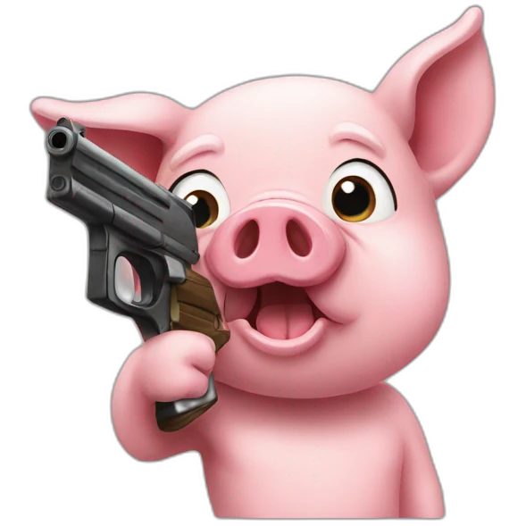 Pig guns emoji