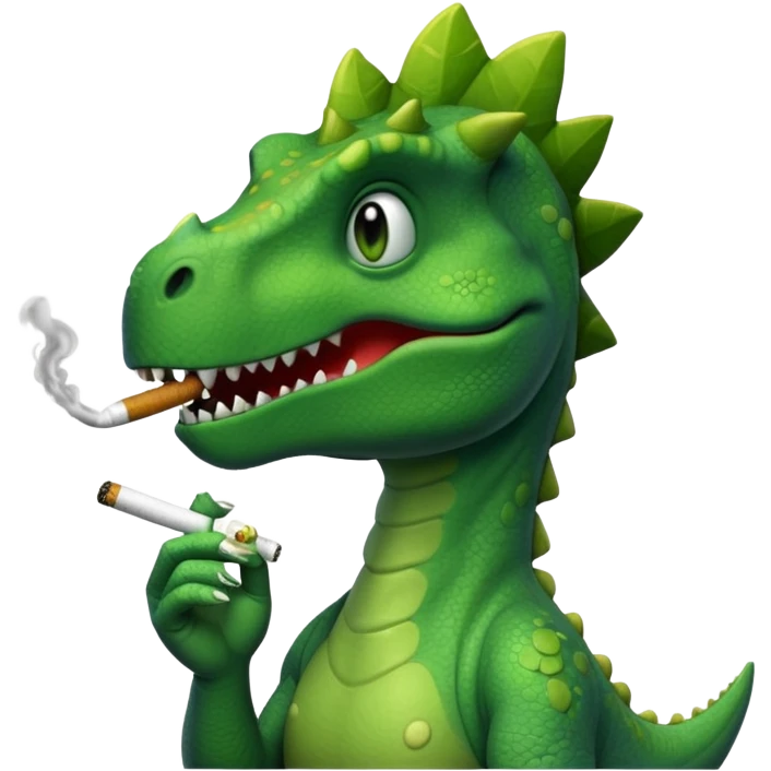 dinosaur with a cigarette  emoji