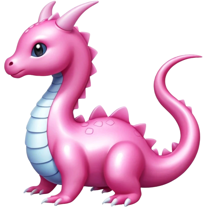 Pink Shiny Dragonair, full body emoji