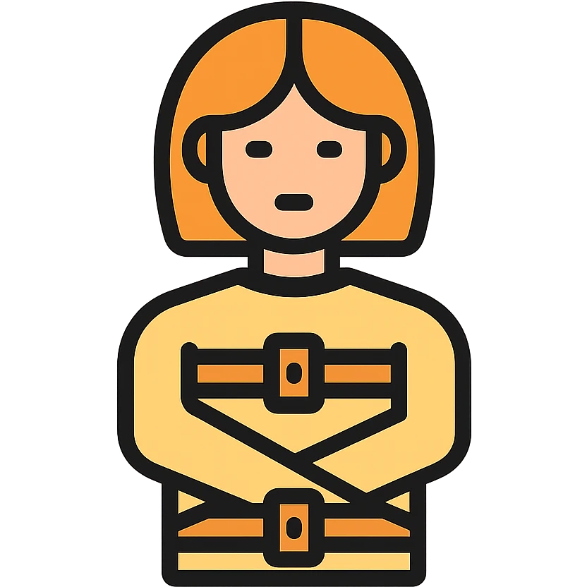 woman in a straitjacket emoji