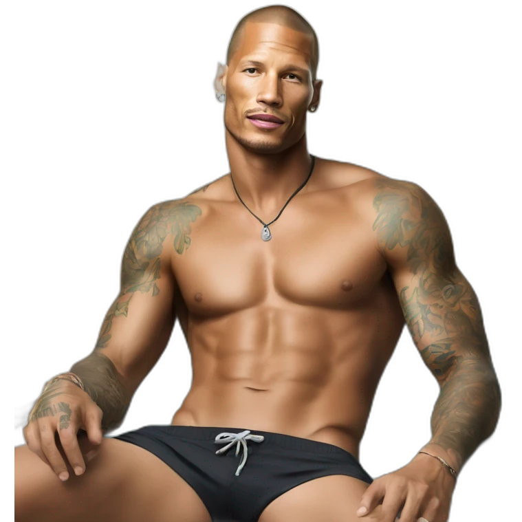 Jeremy Meeks as a beach bum emoji