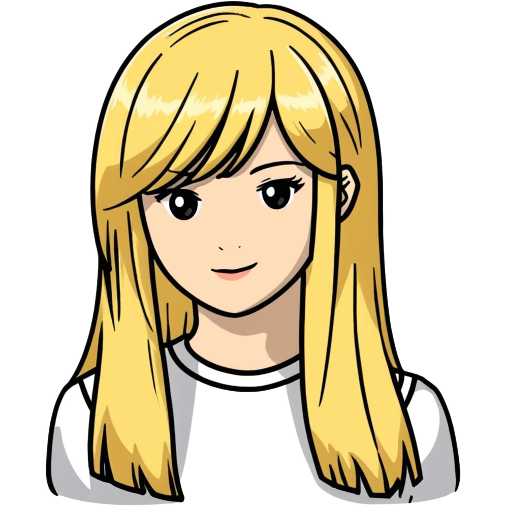 long straight blonde wig emoji