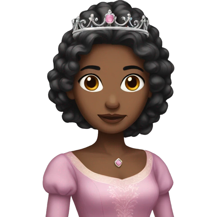 Princess Dark hair emoji