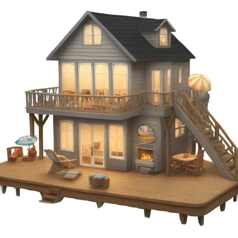 beach house emoji