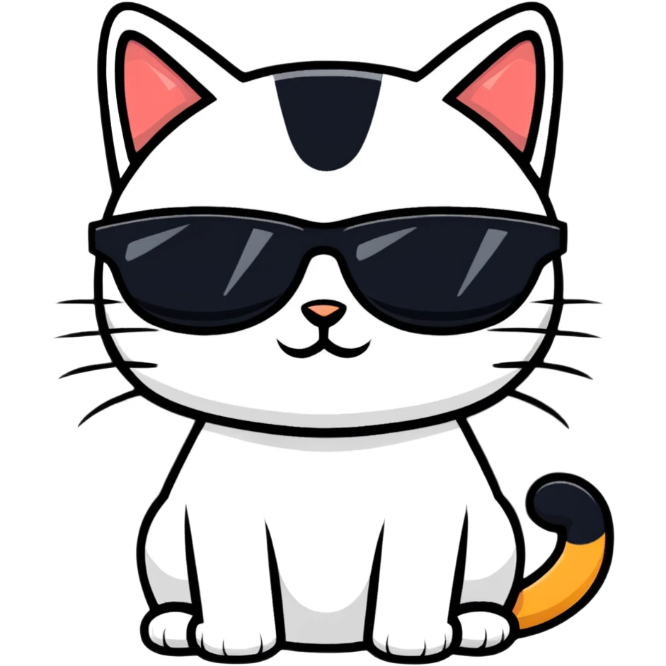 Cat with sunglasses emoji