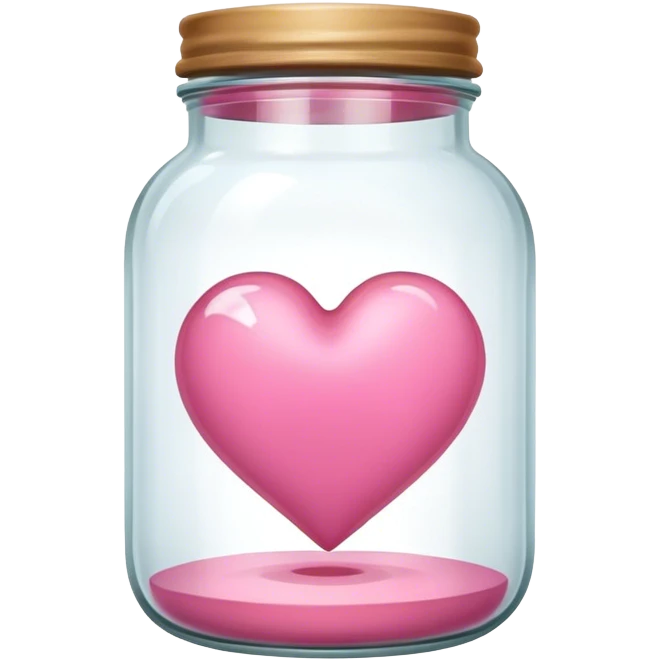 Pink heart in a jar emoji