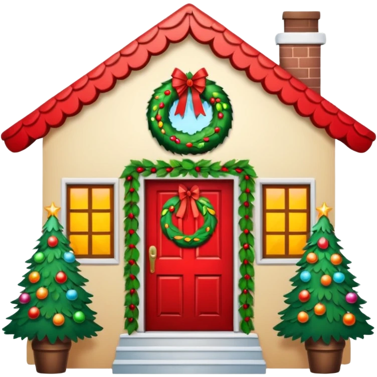 Christmas house emoji