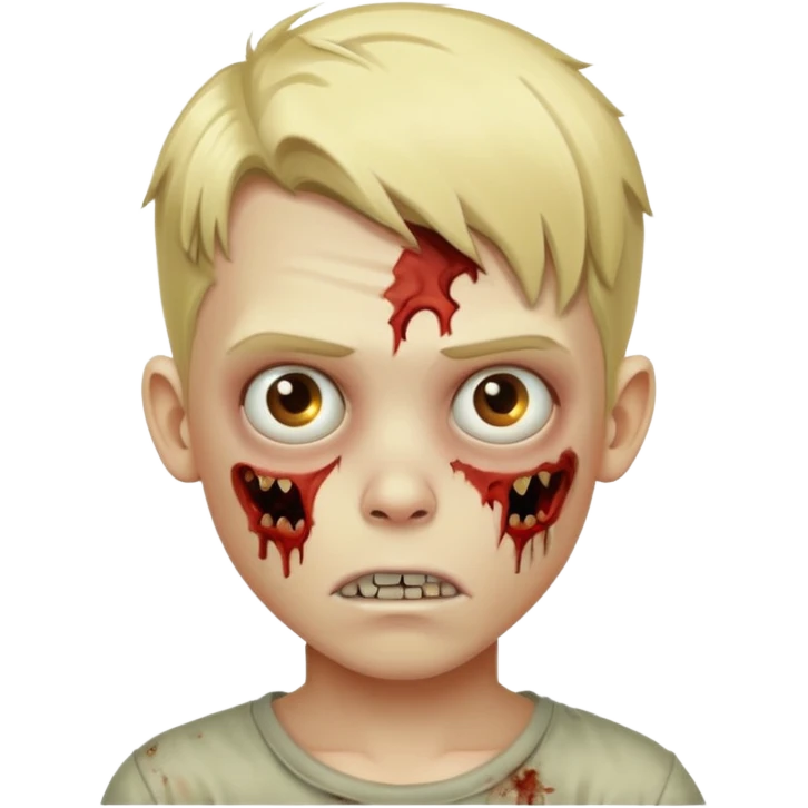 Create a zombie blonde boy emoji