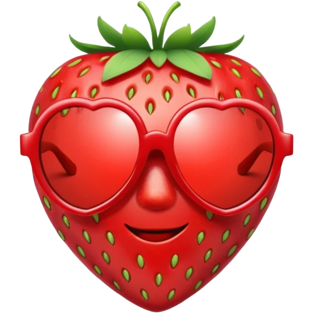Strawberry sunglasses emoji