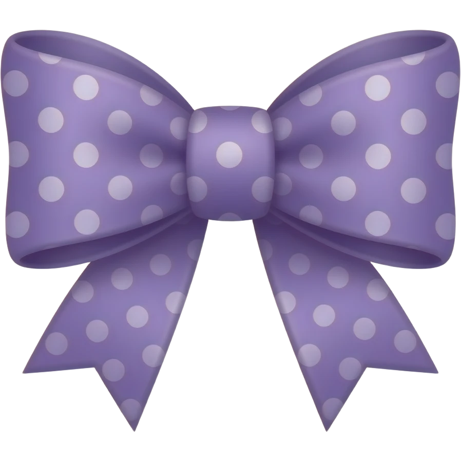 Tiny purple bow emoji
